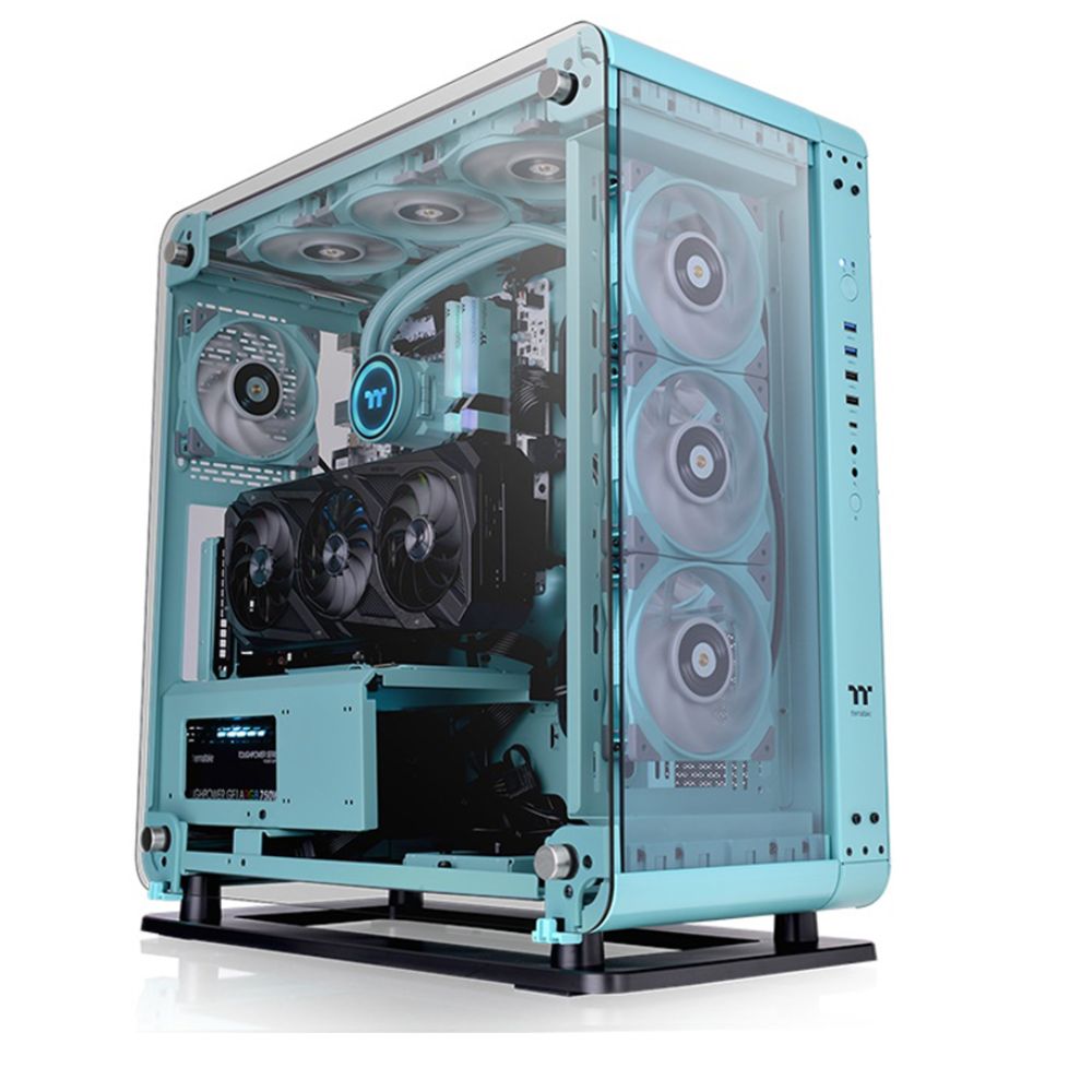 купить Компьютерный корпус Thermaltake Core P6 TG Turquoise без Б/П CA-1V2-00MBWN-00 в Алматы