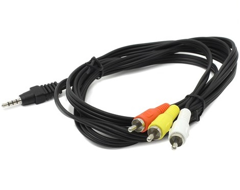 купить Кабель аудио/видео Cablexpert CCA-4P2R-2M, джек3.5 4pin папа->3х RCA папа, 2м, черный в Алматы