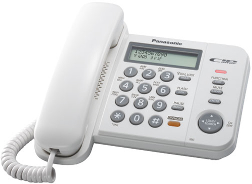 купить Panasonic Телефон проводной KX-TS2358RUW (белый)  в Алматы