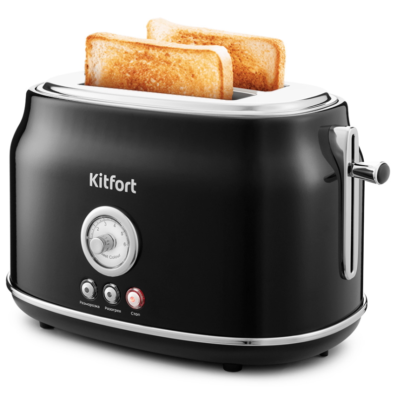 купить Тостер Kitfort КТ-2038-1 чёрный в Алматы