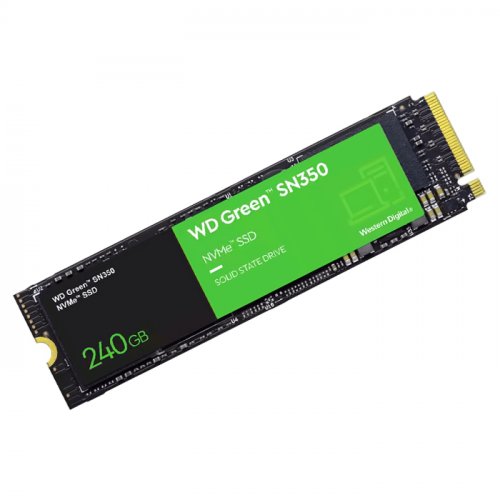 купить Твердотельный накопитель  240GB SSD WD GREEN SN350 M.2 2280 NVMe x4 R2400Mb/s W900Mb/s WDS240G2G0C в Алматы