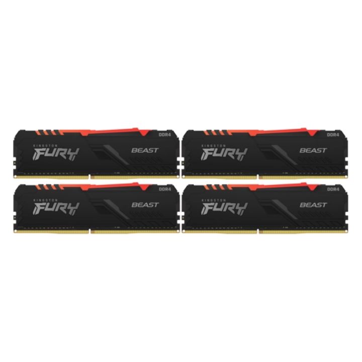 купить Модуль памяти Kingston Fury BeastKF436C18BBAK4/64 DDR4 DIMM 64Gb KIT (4x16) 3600 MHz CL18 в Алматы