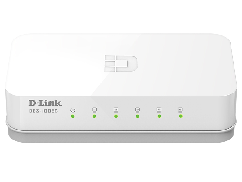 купить D-Link DES-1005C/A1A  5-порт неуправляемый коммутатор 10/100 /  в Алматы