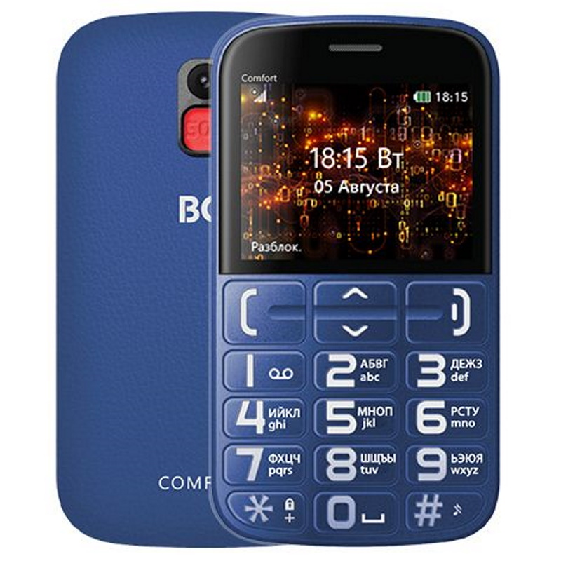 купить Мобильный телефон BQ-2441 Comfort Синий+Черный /  в Алматы