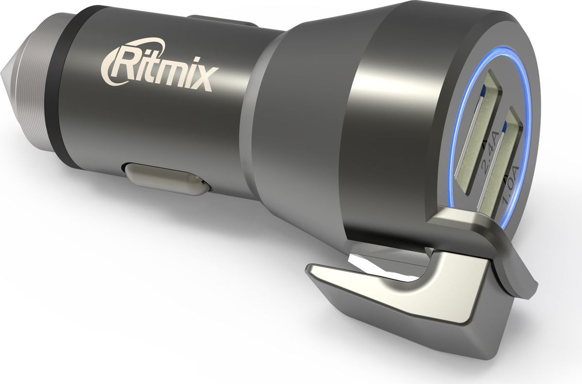 купить Зарядное устройство автомобильное RITMIX RM-2429DC 2,4 А в Алматы