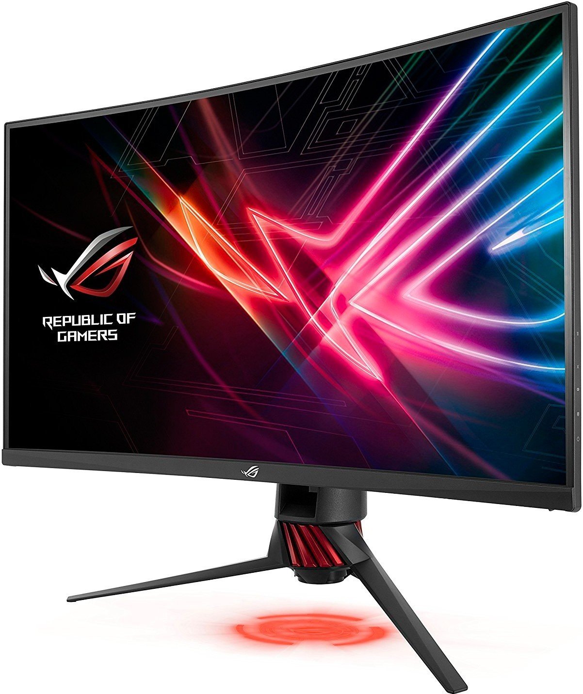 купить Монитор ASUS XG32VQ VA,31,5*,16:9 FHD(2560x1440x144 Hz),300cd/m2,3000:1,178/178,4ms,2HDMI,DP,MiniDP,2USB,Curved,Gray+Red в Алматы
