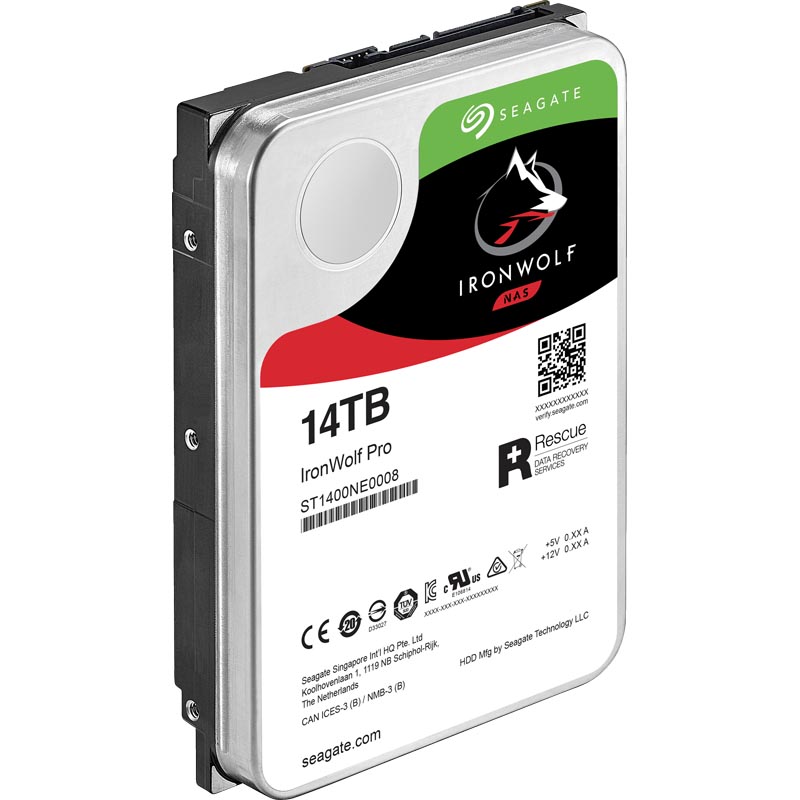 купить Жесткий диск для видеонаблюдения 14Tb Seagate Ironwolf Pro SATA3 3.5* 256Mb 7200rpm ST14000NE0008 в Алматы
