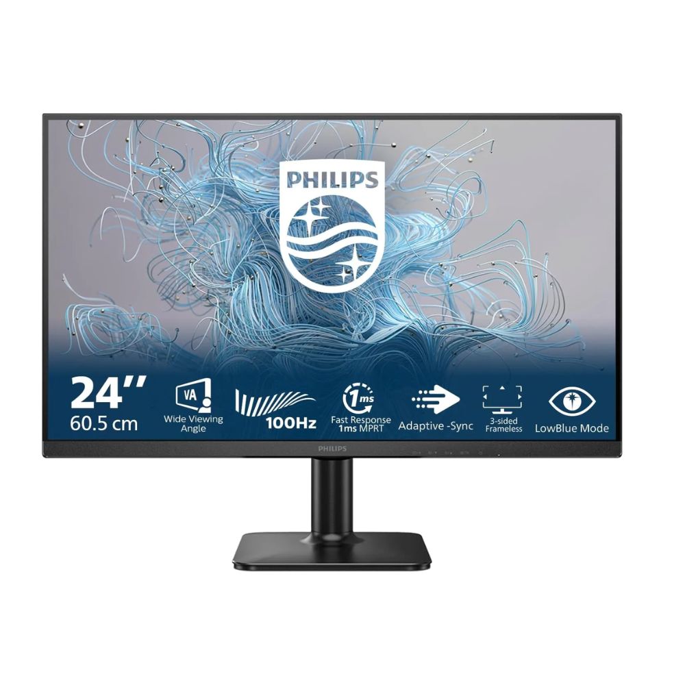 купить Монитор жидкокристаллический PHILIPS 24E2N1100LB01 Монитор LCD 23.8** 16:9 1920х1080(FHD) VA, nonGLARE, 100 Hz, 250 cd/m2, H178&deg;/V178&deg;, 1300:1, 16.7M, 4ms, VGA, HDMI, Tilt, 3Y, Black в Алматы