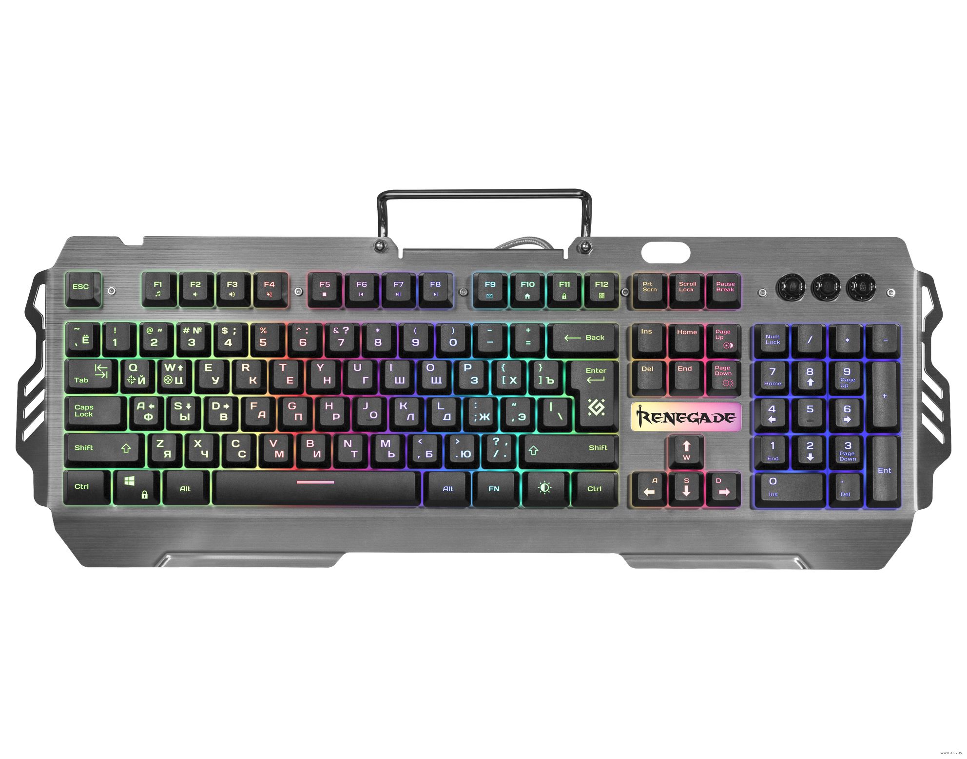 купить Клавиатура проводная игровая Defender Renegade GK-640DL, ENG/RUS, USB, RGB подсветка, 9 режимов.1.5м НОВИНКА!                                                                                                                                              в Алматы