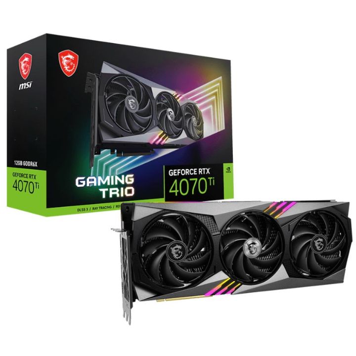 купить Видеокарта MSI GeForce RTX 4070 TI GAMING TRIO 12G, 12G GDDR6X HDMI 3xDP RTX 4070 TI GAMING TRIO 12G в Алматы