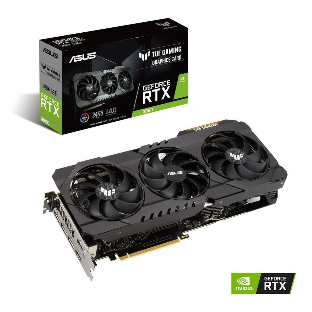 купить Видеокарта TUF-RTX3090-O24G-GAMING, Triple fan, 24Gb/384bit GDDR6X, 2xHDMI 2.1, 3xDP 1.4a, HDCP, BOX в Алматы