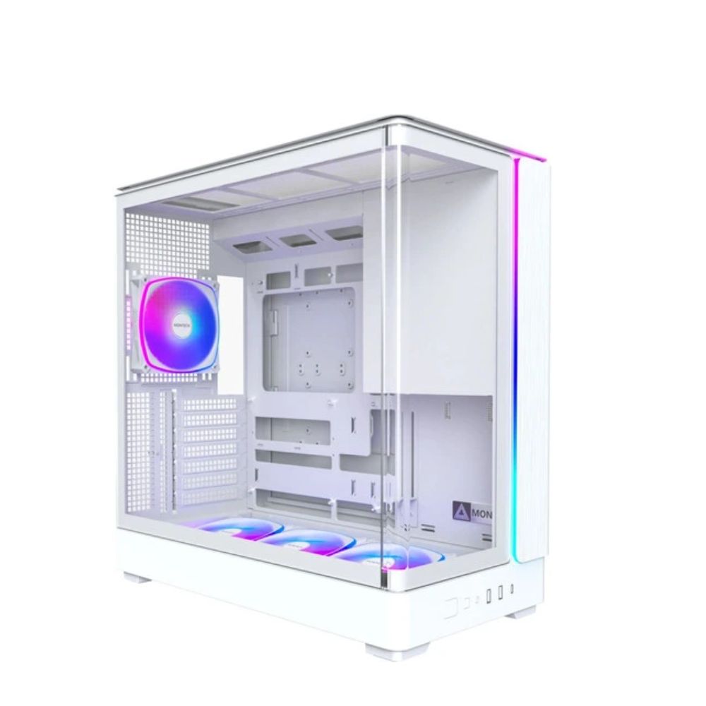 Купить Корпус Montech KING 45 PRO (W) ATX/Micro-ATX/Mini-ITX 2xUSB3.0 1xType-C 1xAudio Белый в Алматы
