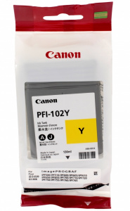 купить Картридж Canon/PFI-102Y/Чернильный/№102/желтый/130 мл в Алматы