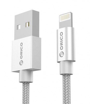 купить Кабель Lightning ORICO IDC-10-SV <USB2.0, 1M, SILVER> в Алматы