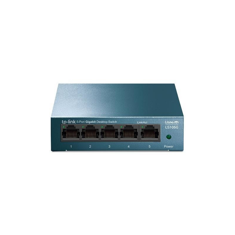 купить Коммутатор GbE  5-портовый Tp-Link TL-LS105G <5-Port 100/1000Mbps, настольный, Green Technology, 802.3X Flow Control, 802.1P/DSCP QoS> в Алматы