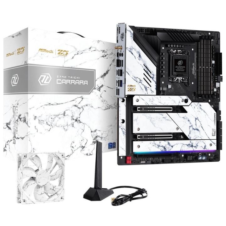 купить Материнская плата ASRock Z790 TAICHI CARRARA LGA1700 4xDDR5 8xSATA RAID 5xM.2 HDMI USB4 Type-C EATX в Алматы