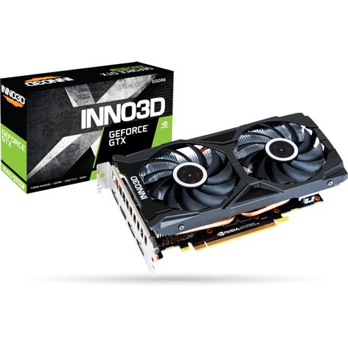 купить 6GB GTX 1660 SUPER  GDDR6 192-bit 1408/1785 MHz, HDMI, 3DP, PCIe3.0x16, Inno3D GTX1660S SUPER Twin X2 (N166SK-06D6) в Алматы