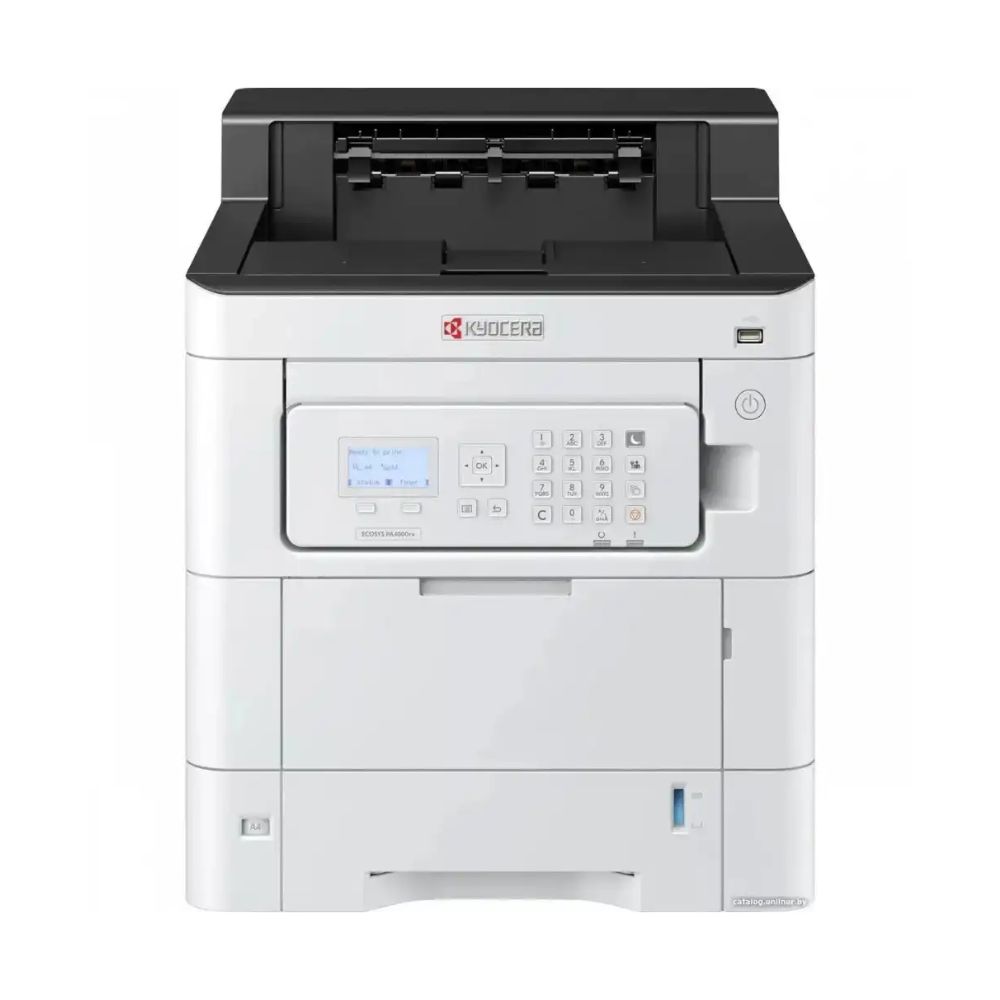 купить Цветной Лазерный принтер Kyocera ECOSYS PA4000cx (A4, 1200 dpi, 1Gb, 40 ppm, дуплекс, USB 2.0, Gigabit Ethernet, комплект стартовых тонеров) в Алматы