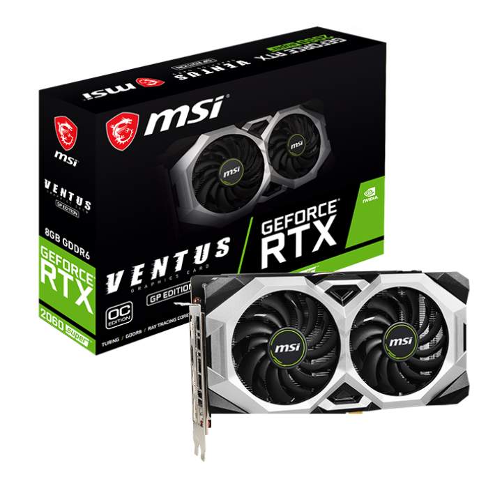купить Видеокарта MSI GeForce RTX2060 RTX 2060 SUPER VENTUS GP 8GB GDDR6 256-bit 1xHDMI 3xDP  в Алматы