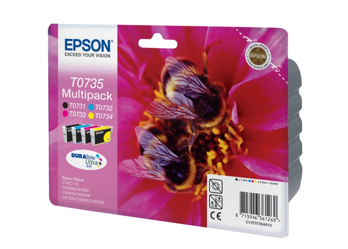 купить Картридж Epson C13T10554A10 (0735) C79/CX3900/4900/5900 набор 4 шт. в Алматы