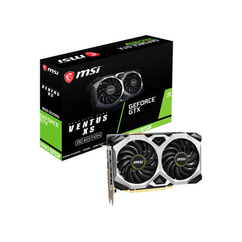 купить Видеокарта MSI GeForce GTX1660 SUPER, 6GB GDDR5 192-bit 1xHDMI 3xDP GTX 1660 SUPER VENTUS XS OC в Алматы