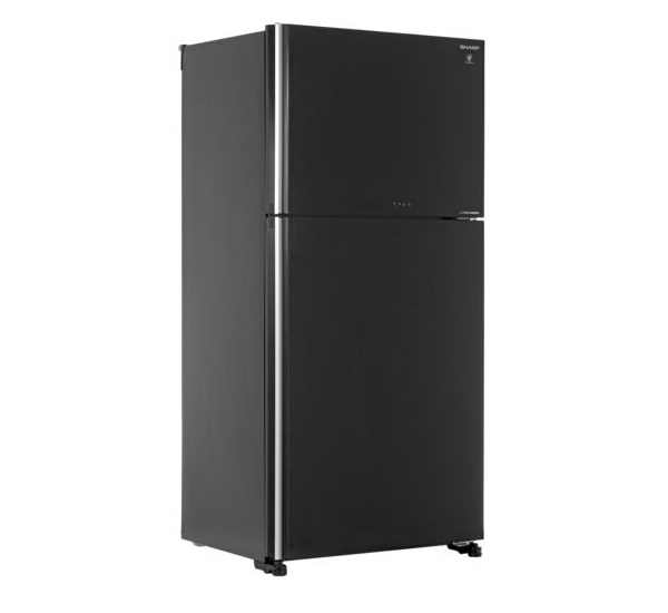 купить Холодильник Sharp SJXG60PGBK с верхним расположением морозильной камеры, black/glass (600(422+178),A++,Full No Frost/Hybrid Cooling/Extra-Cool, J-TECH Inverter, 865 x1870 x740) в Алматы