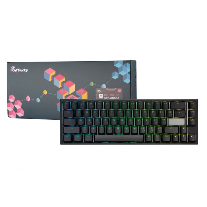 купить Клавиатура Ducky One 2 SF, Cherry Blue, RGB LED, RU, Black-White в Алматы