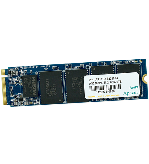 купить Твердотельный накопитель SSD 1 Tb M.2 PCIe Apacer AS2280P4, AP1TBAS2280P4-1, PCIe 3.0x4 в Алматы