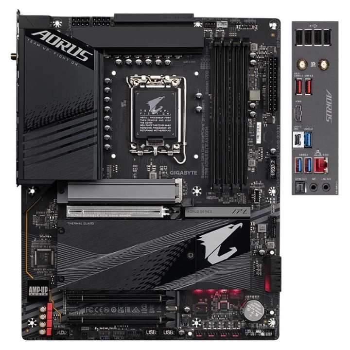 купить Материнская плата GIGABYTE Z790 AORUS ELITE AX DDR4, LGA1700, Z790, PCI-Ex 5.0, 1xHDMI, 1xDP, 3xM.2 в Алматы