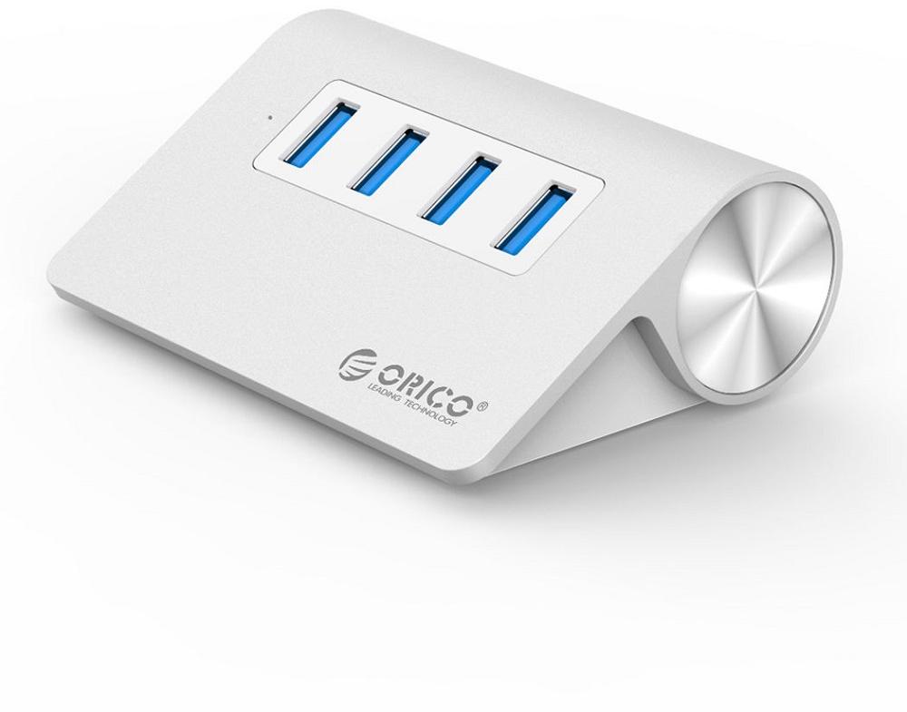 купить USB Хаб ORICO M3H4-V1-SV-PRO <USB3.0x4, Type-A, 93*66*32mm, SILVER> в Алматы