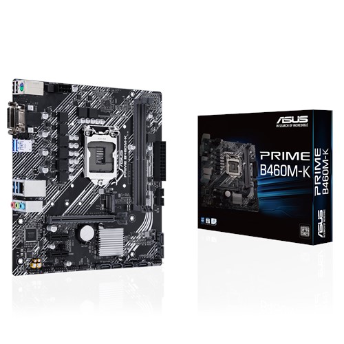 купить Материнская плата ASUS PRIME B460M-K LGA1200 2xDDR4 6xSATA3 RAID 1xM.2 1xDVI-D 1xD-Sub  mATX в Алматы