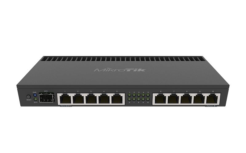 купить Маршрутизатор MikroTik  RB4011IGS RM RouterBOARD 4011iGS  with Annapurna Alpine AL21400 Cortex A15 CPU (4-cores, 1.4GHz per core), 1GB RAM, 10xGbit LA в Алматы