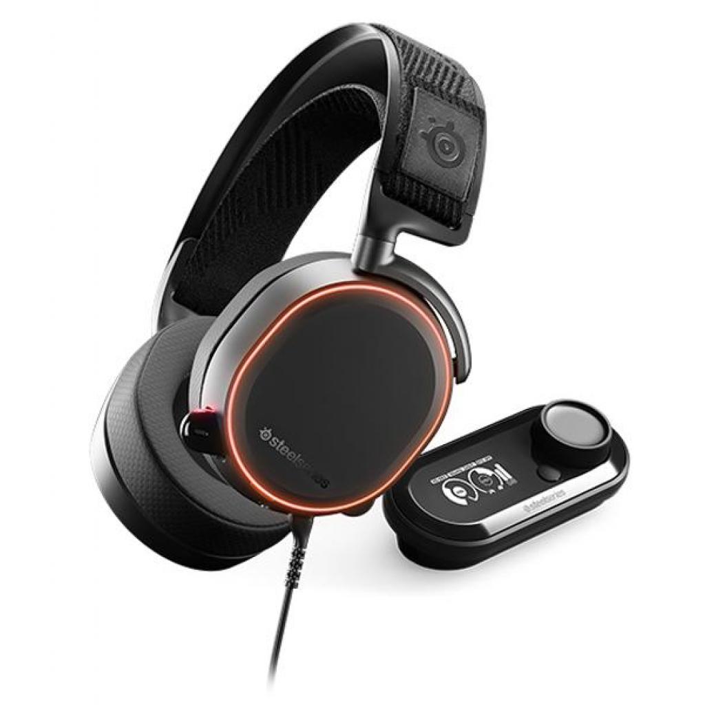 купить Наушники, Steelseries, Arctis Pro   GameDAC 61453, Игровая гарнитура, Микрофон выдвижной гибкий, Пульт управления, Динамики 40 мм, 3.5 Mini Jack   Toslink   USB, Чёрный в Алматы