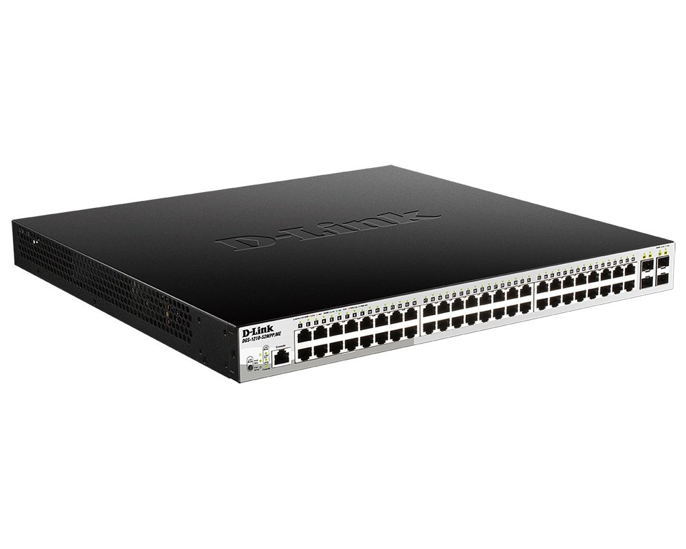 купить D-Link DGS-1210-52MPP WebSmart с 48 портами 10/100/1000Base-T и 4 портами 1000Base-X SFP /  в Алматы