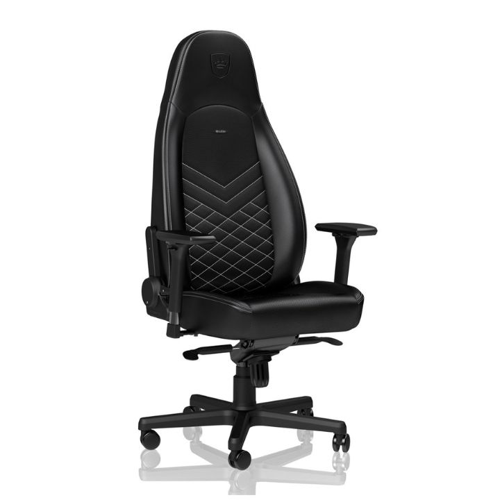 купить Игровое кресло Noblechairs ICON Black/Platinum white  (NBL-ICN-PU-BPW) в Алматы