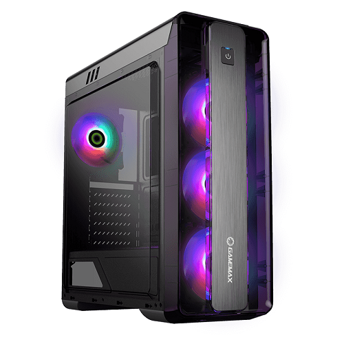 купить Корпус ПК без БП GameMax MoonLight FRGB BK <ATX, 4x120mm,VGA 360mm, CPU 160mm, 0.6mm, 440х470х205mm> в Алматы