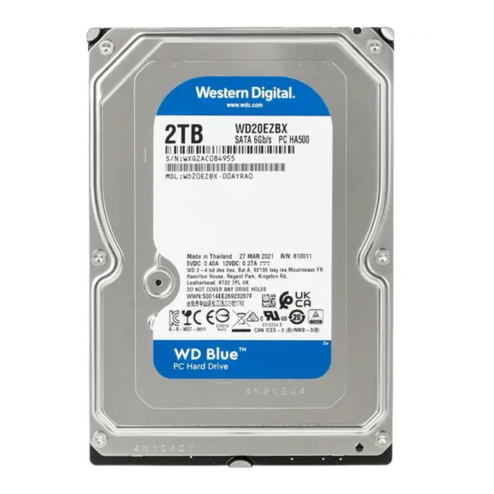 купить Жёсткий диск HDD 2 Tb SATA 6Gb/s Western Digital Blue WD20EZBX  3.5* 7200rpm 256Mb в Алматы