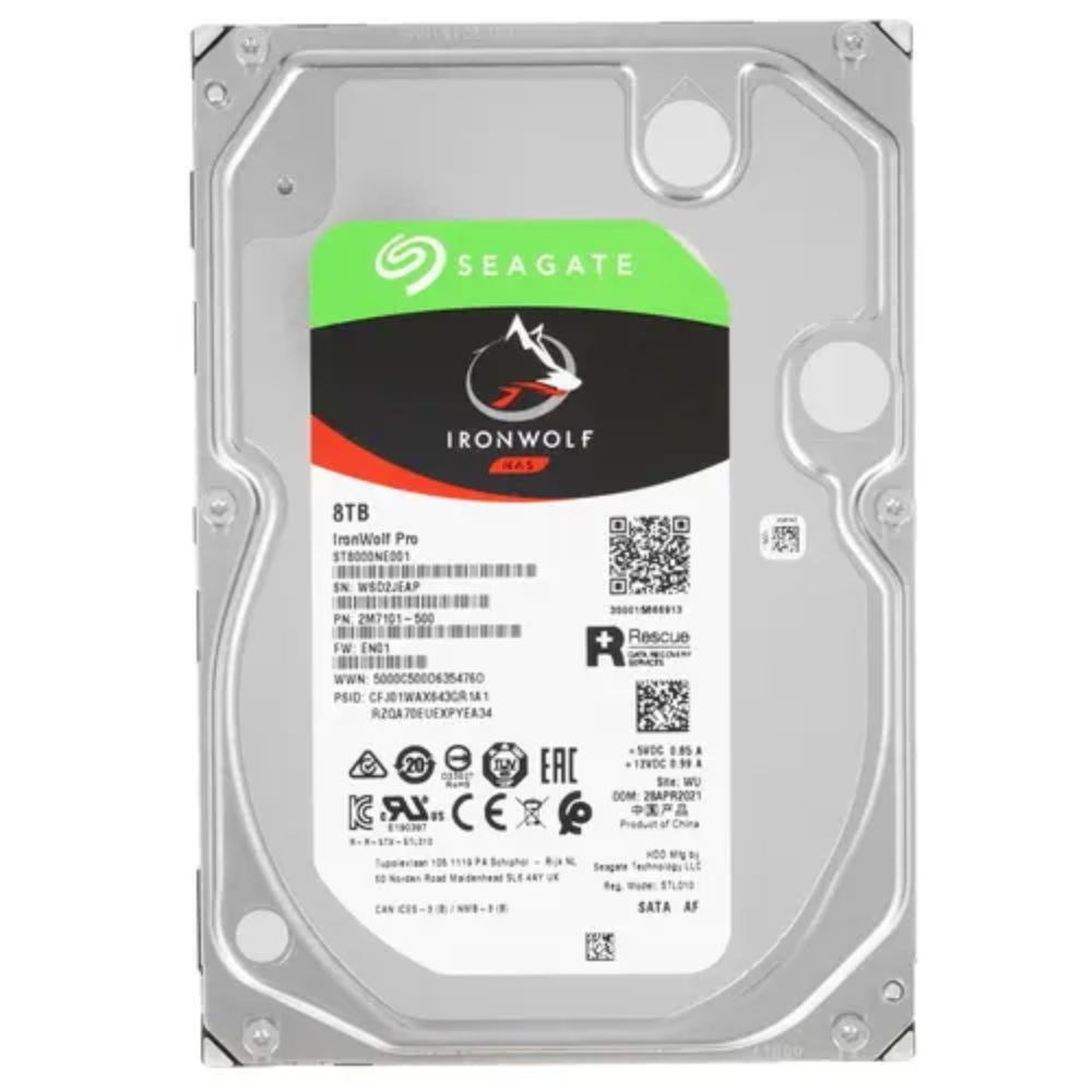 купить Жесткий диск для NAS систем  8Tb HDD Seagate IronWolf Pro SATA 6Gb/s 7200rpm 3.5" 256Mb ST8000NE001 в Алматы