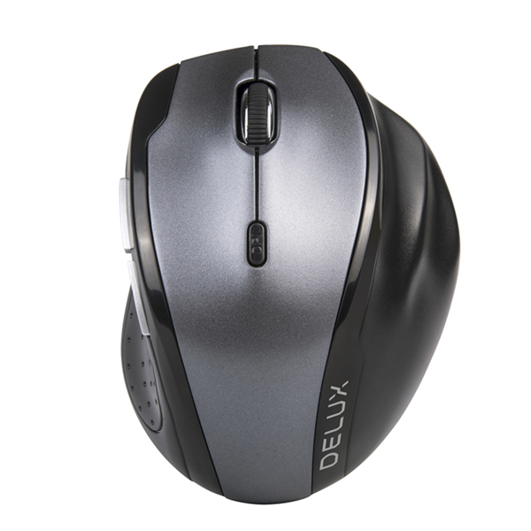 купить Компьютерная мышь, Delux, DLM-621OUB, 7D, Оптическая, Проводная, USB, 1000-1600dpi, Размер: 109,85*81,85*42,7 мм., Чёрно-серый в Алматы