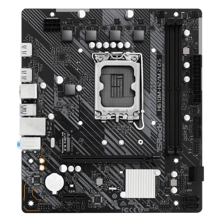 купить Материнская плата ASRock H610M-H2/M.2 D5 LGA1700 mATX в Алматы