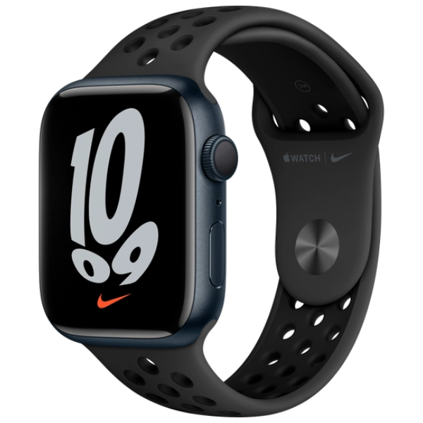 купить Apple Watch Nike Series 7 GPS, 45mm Midnight Aluminium Case with Anthracite/Black Nike Sport Band - Regular, A2474 в Алматы