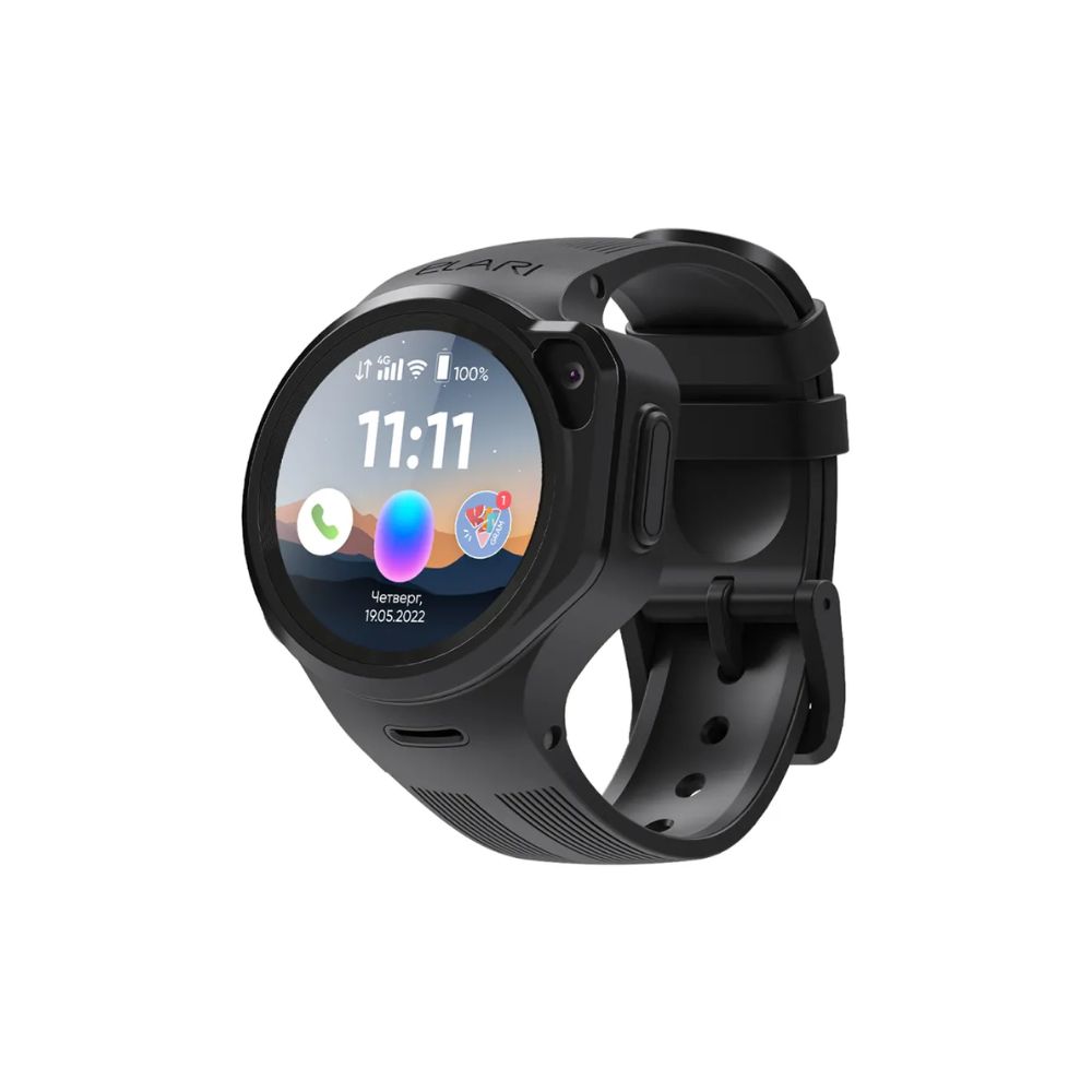 купить Детские смарт часы Elari, 4GR M, IPS дисплей 1.3 дюйма, Черный в Алматы