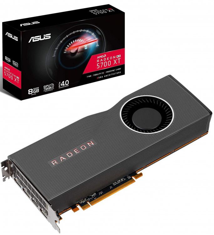 купить Видеокарта ASUS RX 5700, RX5700XT-8G, RDNA 7nm, 8Gb/256bit, GDDR6, HDMI, 3xDP 1.4, BOX в Алматы