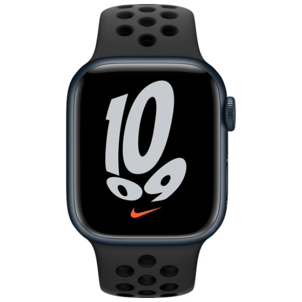 купить Apple Watch Nike Series 7 GPS, 41mm Midnight Aluminium Case with Anthracite/Black Nike Sport Band - Regular, A2473 в Алматы
