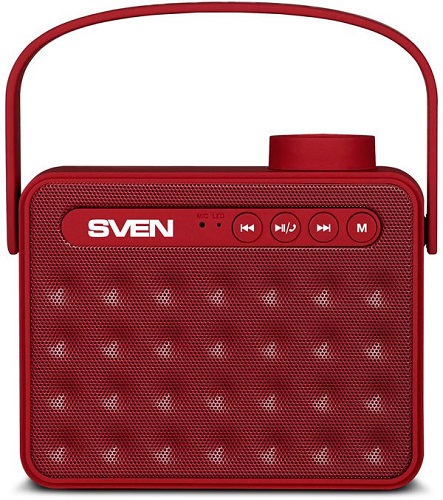 купить SVEN PS-72, красный, акустическая система 2.0,  Bluetooth, FM, USB, microSD, встроенный аккумулятор /  в Алматы