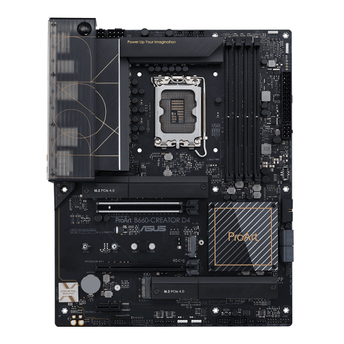 купить Сист. плата ASUS PROART B660-CREATOR D4, B660, 1700, 4xDIMM DDR4, 3xPCI-E x16, M.2, 4xSATA, HDMI, DP, Type-C, 2xEthernet в Алматы