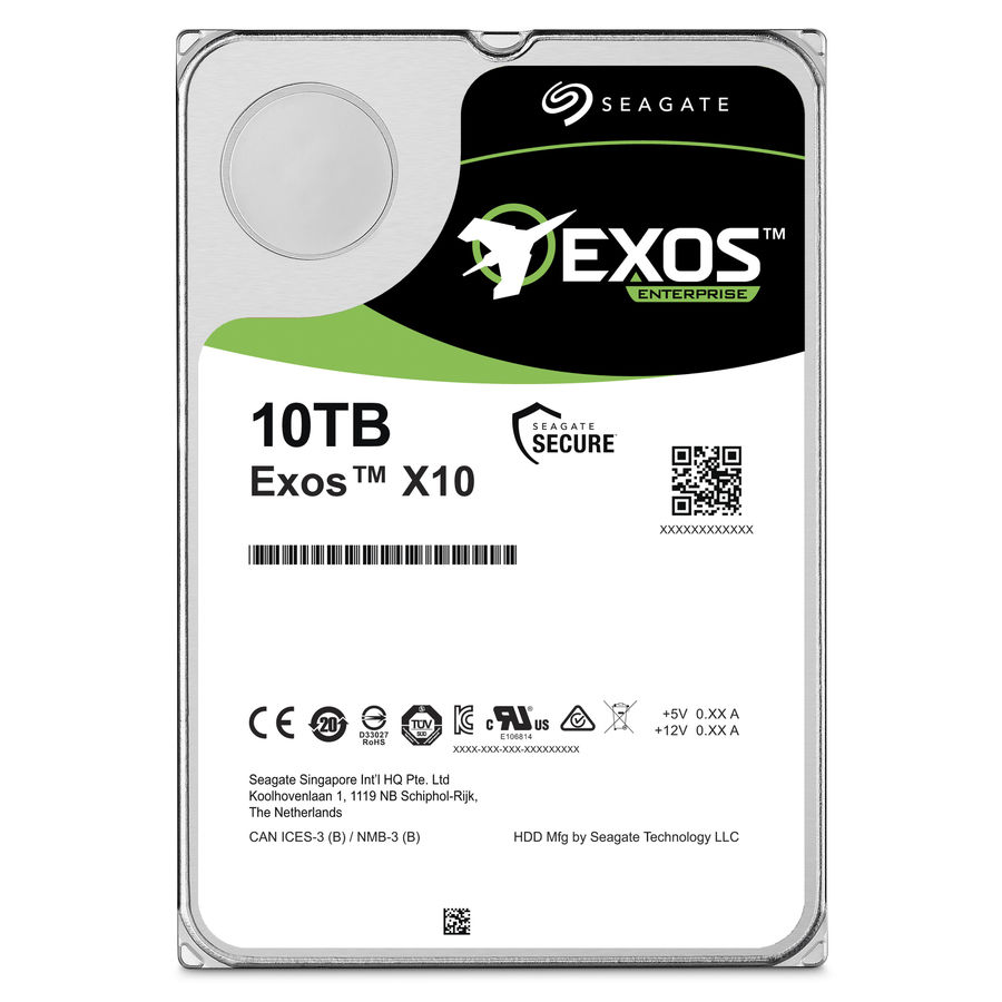 купить Корпоративный жесткий диск 10Tb Seagate Enterprise EXOS SATA6Gb/s 7200rpm 256Mb 3,5* ST10000NM0016. MTBF - 2 млн.часов! Лучшая в своем классе скорость при самой низкой пиковой мощности.  Рекомендуется для Крупномасштабных систем в Алматы