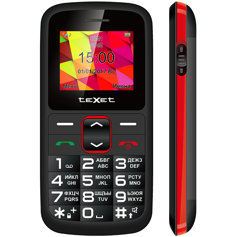 купить Мобильный телефон Texet TM-B217 черный в Алматы