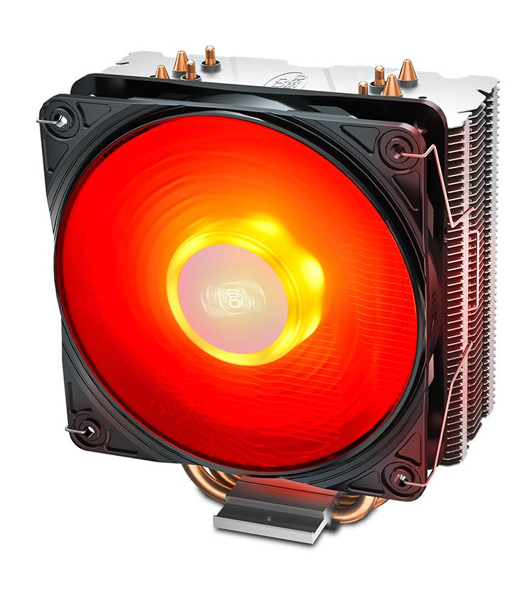 купить Кулер для процессора, Deepcool, GAMMAXX 400 V2 RED, DP-MCH4-GMX400V2-RD,  Intel 1366/1200/115х и AMD AM4/AM3 /AM3/AM2 /AM2/FM2 /FM2/FM1, 180W, 120мм RED, 500- 1650&plusmn;10% об/м, 64.5 CFM, 27.8 dB(A), 4pin, 129х77х155мм, Чёрный в Алматы