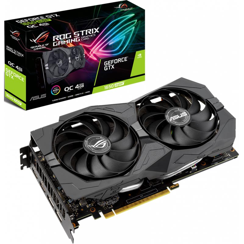 купить Видеокарта ASUS GeForce GTX1650 SUPER 4Gb GDDR6 128bit 2xHDMI 2xDP HDCP ROG-STRIX-GTX1650S-O4G-GAMING в Алматы